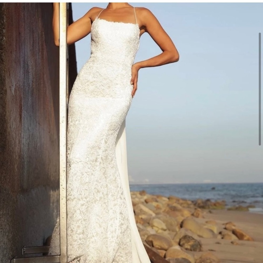 COPY - Lulu’s Remarkable Moment White Floral Embroidered Lace-Up Maxi Dress